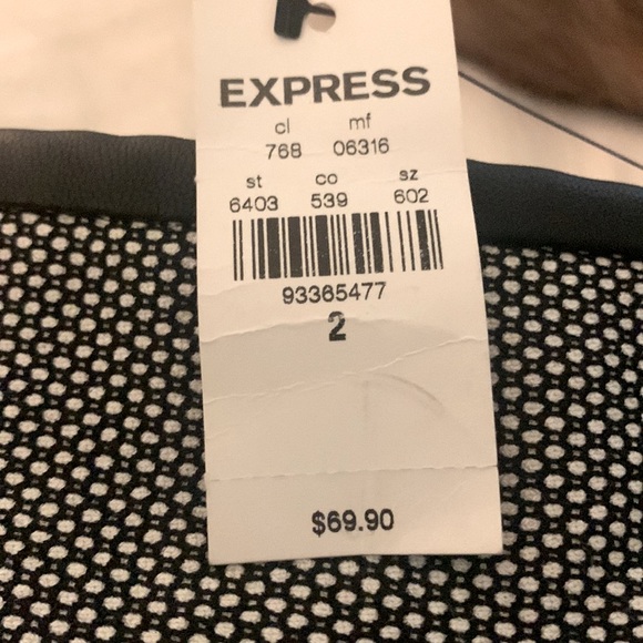 NWT* Express Black & White Pencil Skirt - Picture 2 of 4